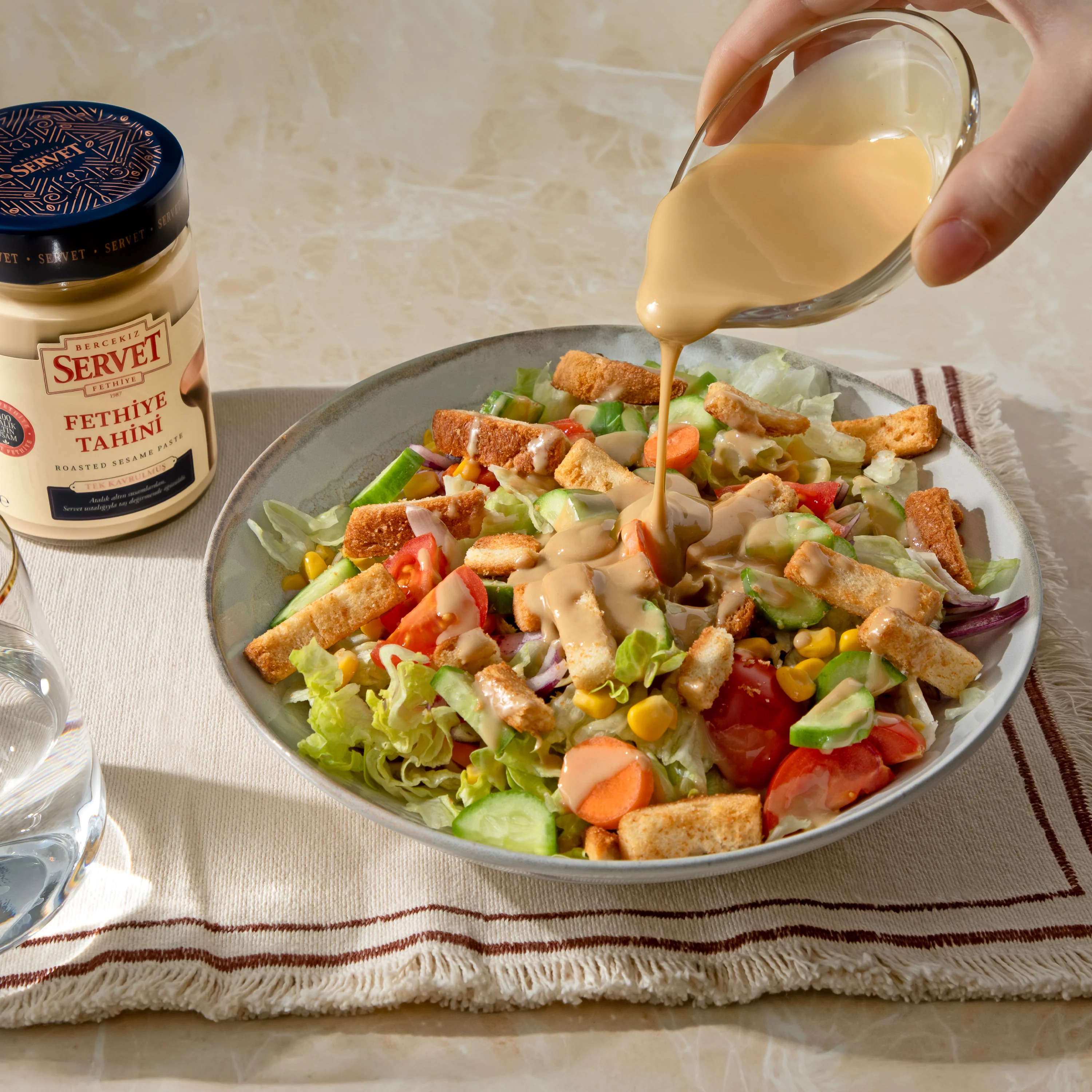 Tek Kavrulmuş Taze Servet Tahini - 300g - Image 3